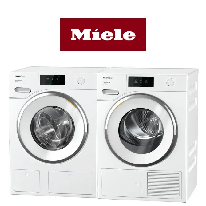 Miele WXR860 Side-by-Side Washer & Dryer Set with Front Load
